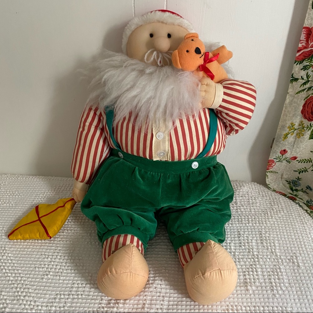 Vintage Santa Plush Velveteen Trousers 18” Stand or Sit